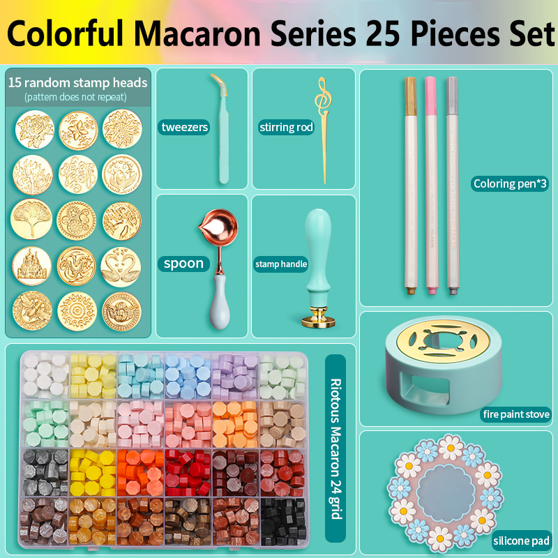 Batik Wax Kit - Set cap lilin segel Kit, perlengkapan