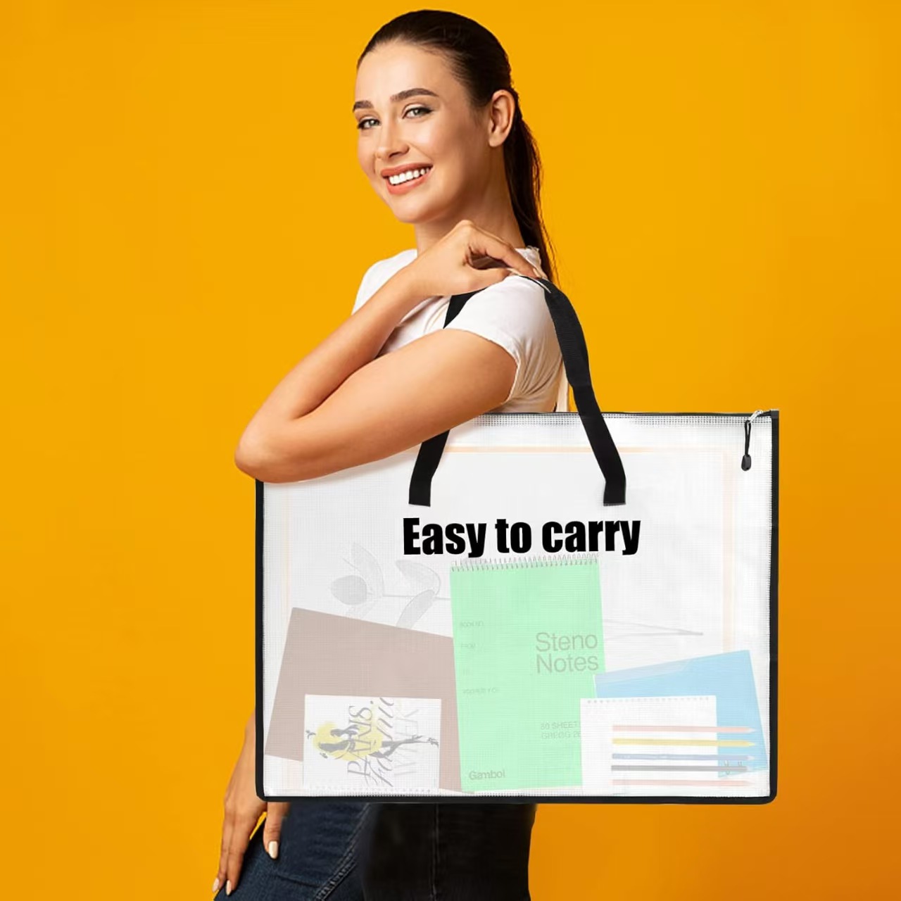 Art Portfolio Bag - Map Portofolio Seni 19x25 Inci, Folder
