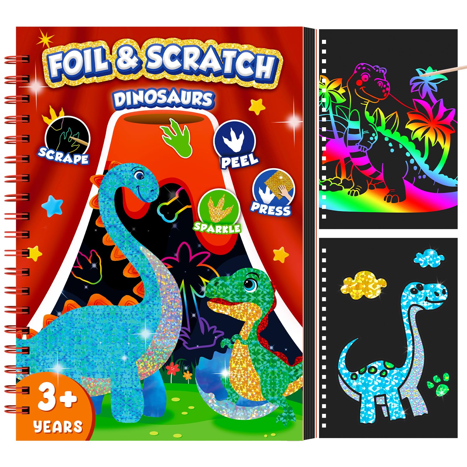 Art Craft Dinosaurs - Buku Seni Goresan Dinosaurus untuk Anak-anak