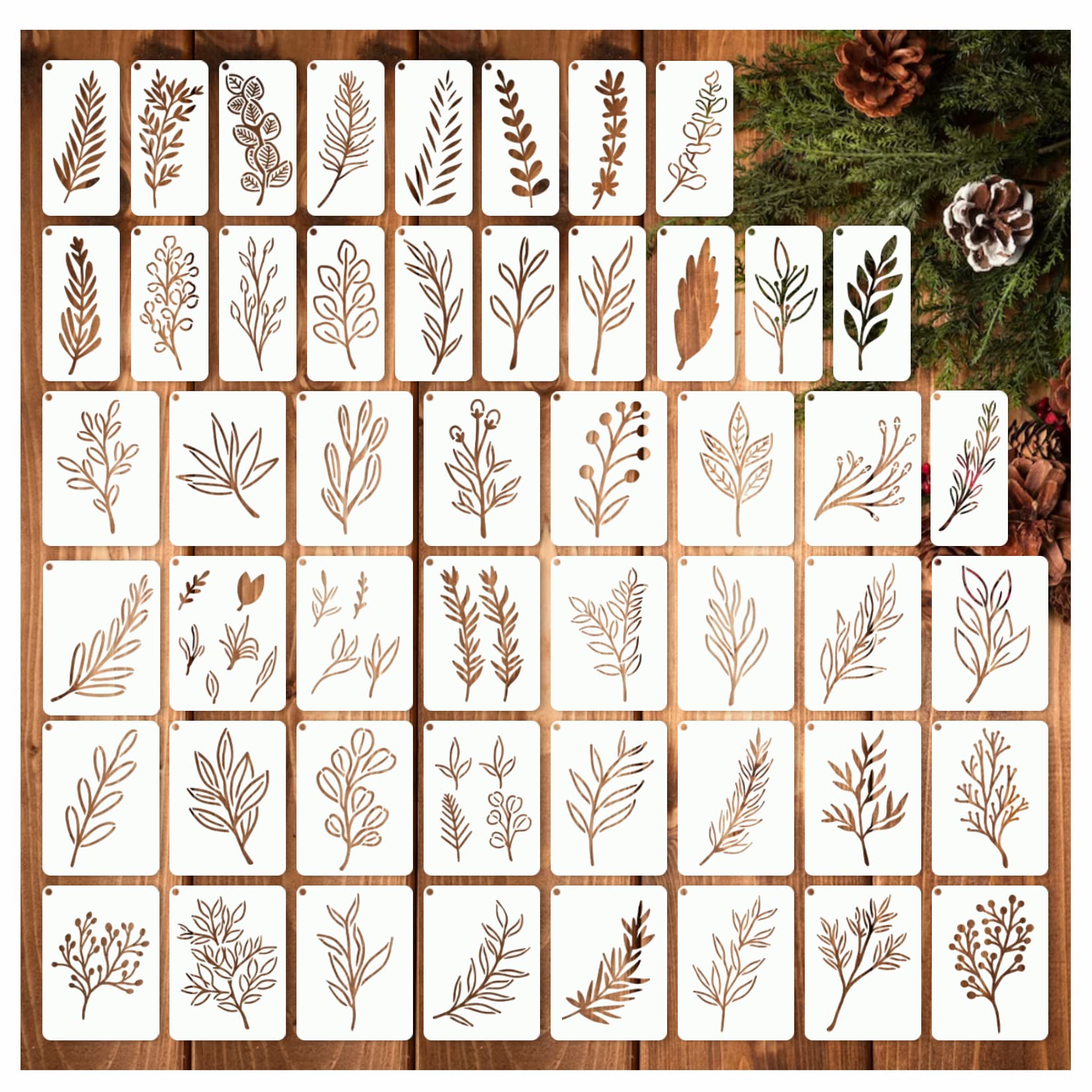 Art Craft Using Leaves - 50 Buah Stensil Daun Kerajinan Tangan,