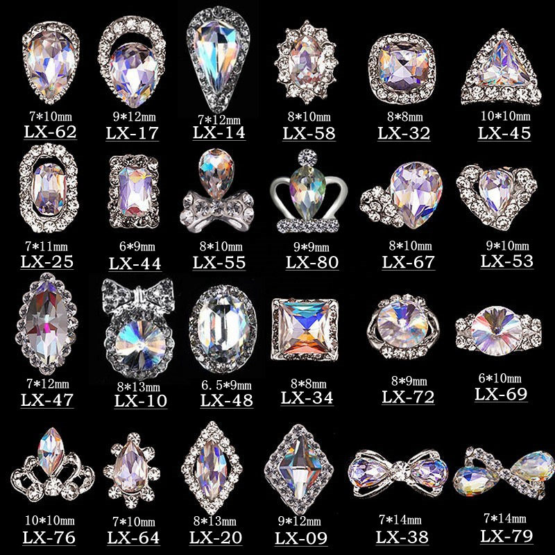 Craft And Art Difference - 10 Buah 3D Kristal AB Warna