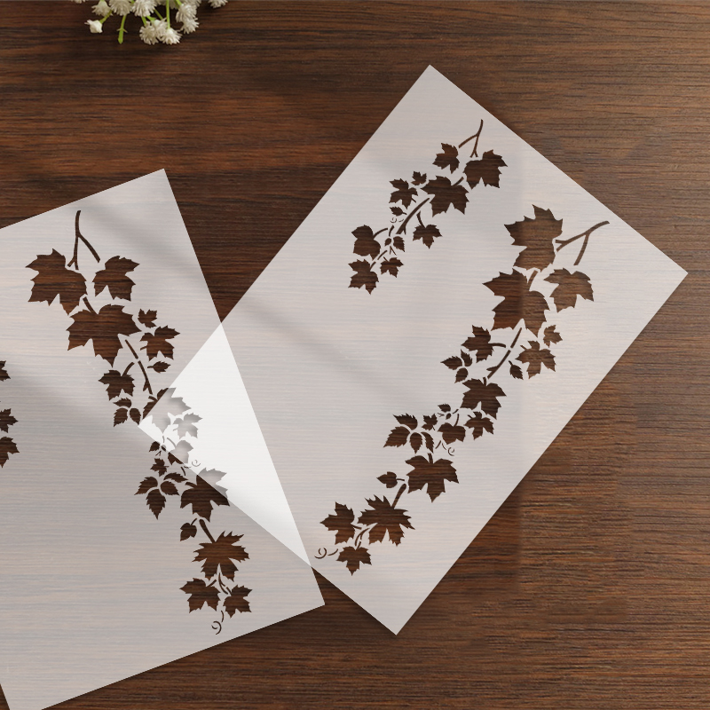 Art Craft Template - YOMDID 1 buah pola daun lukisan