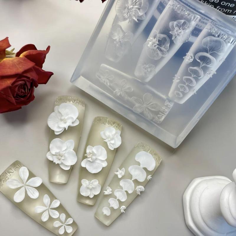 Art Craft Template - Cetakan Kuku Silikon Transparan 3D DIY