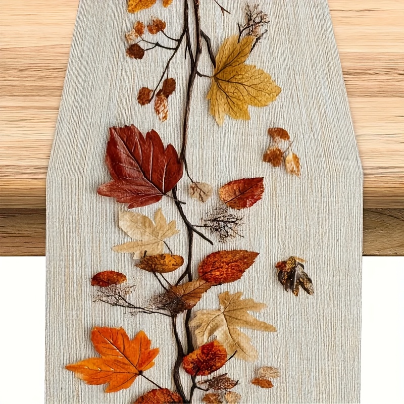 Art Craft Using Leaves - 1 Taplak Meja Bertema Daun Musim