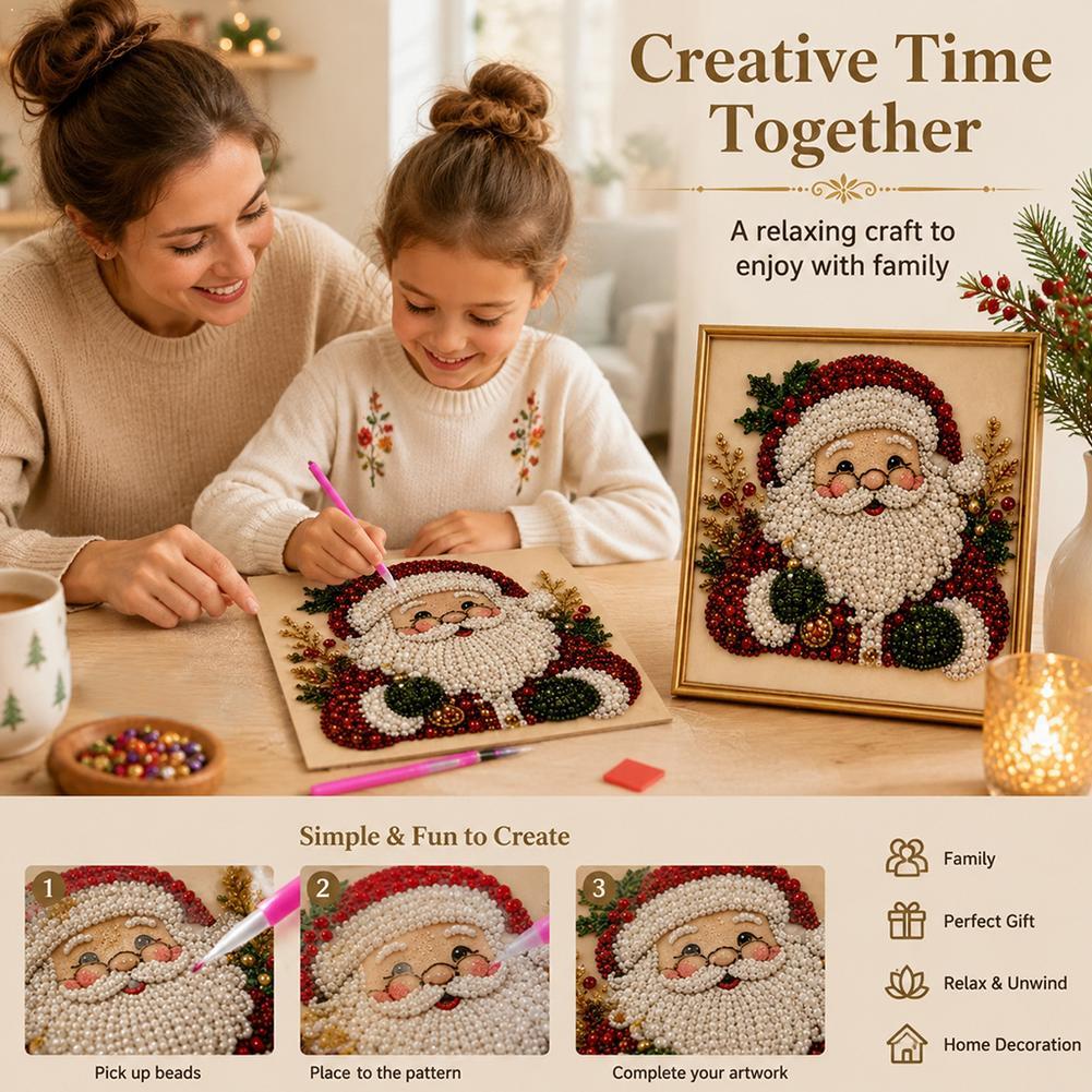 Kit Seni Mutiara Santa Claus N - Art Craft Kit ulasan dan harga