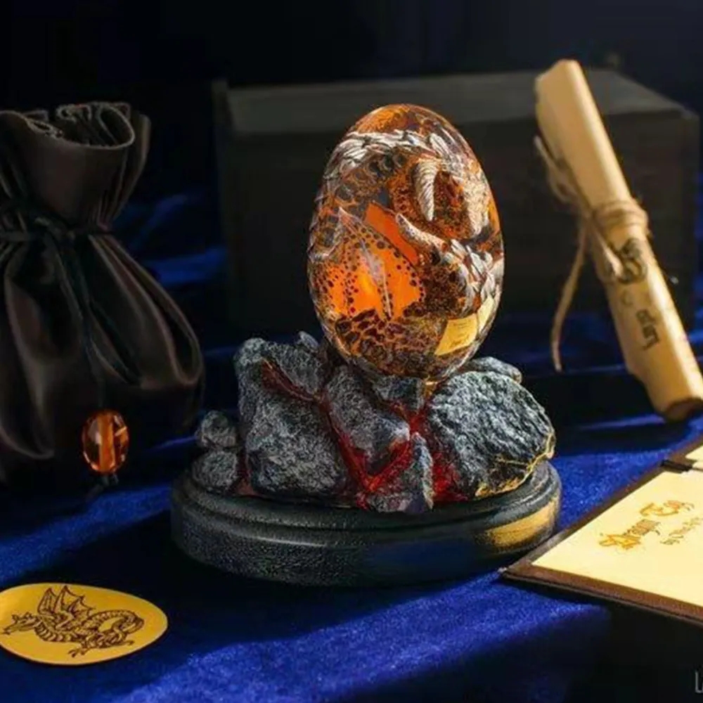 Patung telur naga Lava dengan  - Art Craft Dinosaurs ulasan dan harga