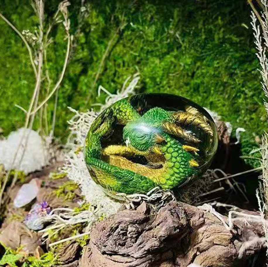 Patung telur naga Lava dengan  - Art Craft Dinosaurs ulasan dan harga