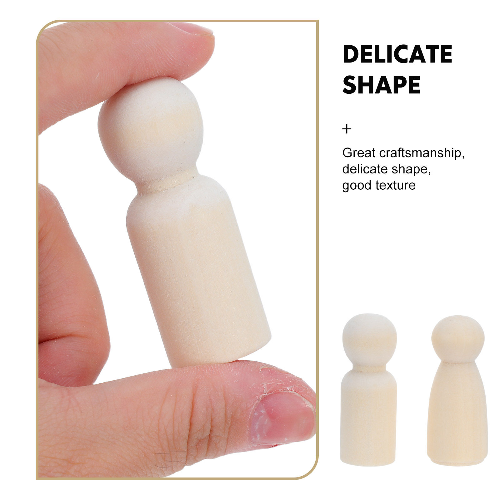 40 Buah Figur Kayu Polos Tanpa - Art Craft Kit ulasan dan harga