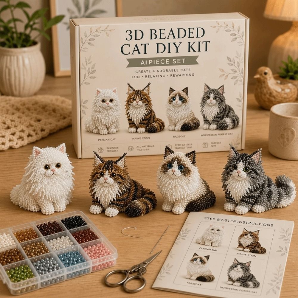 Kit Manik-Manik 3D Bentuk Hewa - Art Craft Kit ulasan dan harga