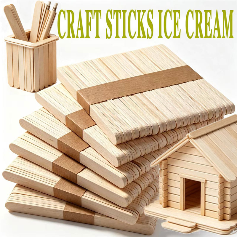 50 Buah Stik Es Krim Kayu Alam - Art Craft Ice Cream ulasan dan harga
