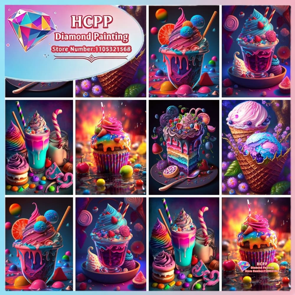 Kit Lukisan Berlian Makanan Ku - Art Craft Ice Cream ulasan dan harga