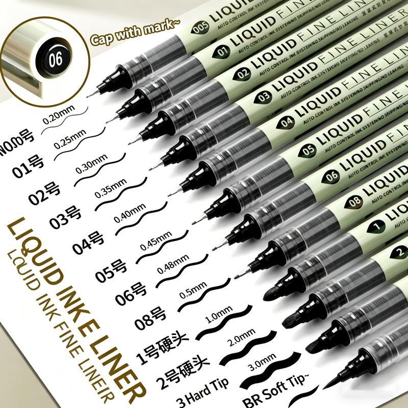 5/8/12 Tibs Pulpen Hitam Garis - Craft And Art Difference ulasan dan harga