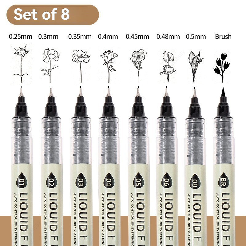 5/8/12 Tibs Pulpen Hitam Garis - Craft And Art Difference ulasan dan harga