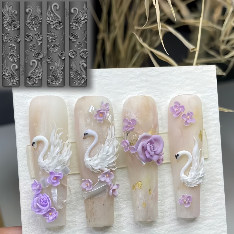 Cetakan Kuku Silikon 3D Bentuk - Art Craft Template ulasan dan harga