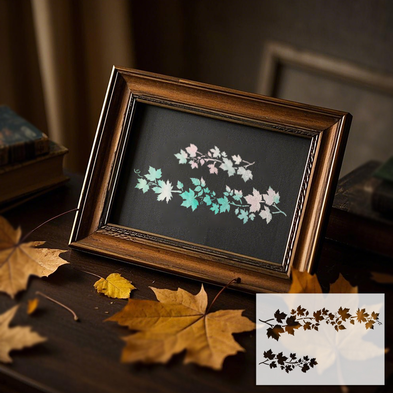 YOMDID 1 buah pola daun lukisa - Art Craft Template ulasan dan harga