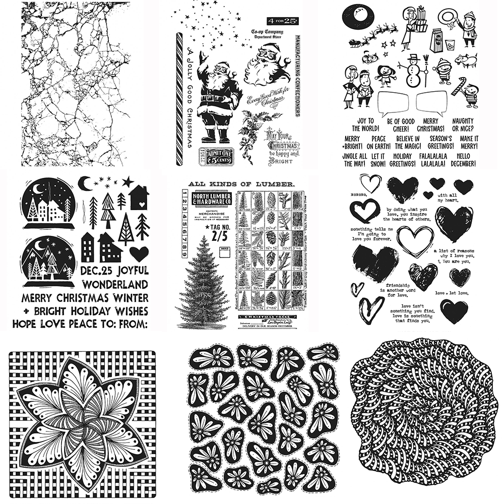 Stempel bening pohon Natal unt - Art Craft Template ulasan dan harga