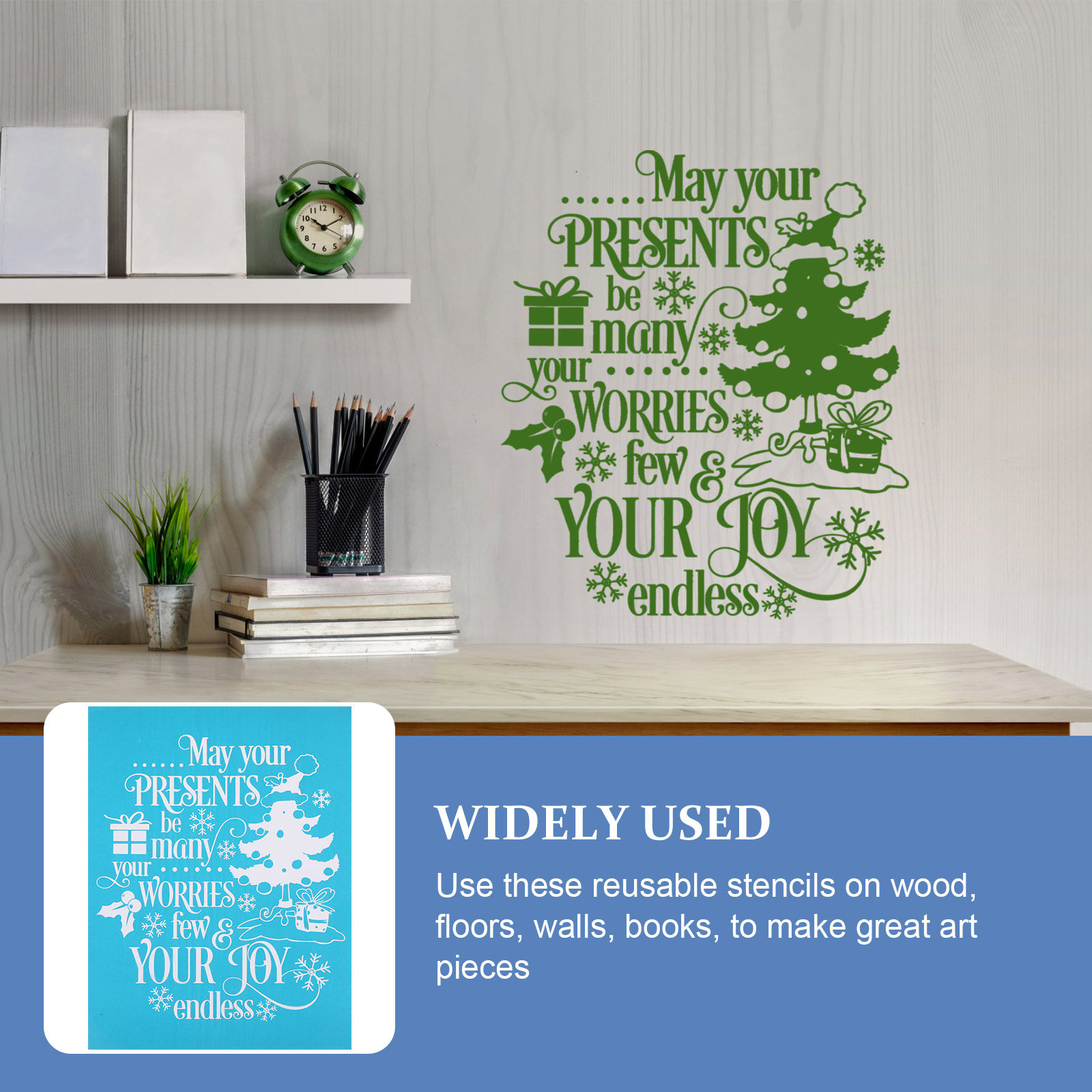 Stensil Natal Perekat Sendiri, - Art Craft Template ulasan dan harga