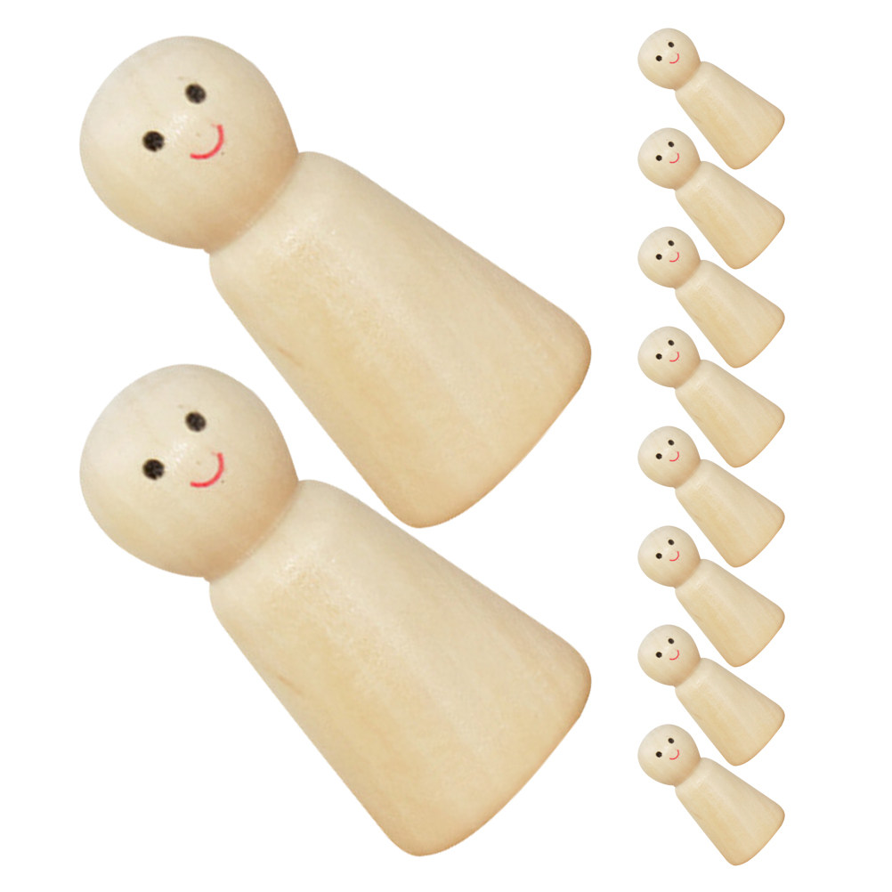 10 buah Patung Kayu Kecil Tanp - Art Craft Kit ulasan dan harga