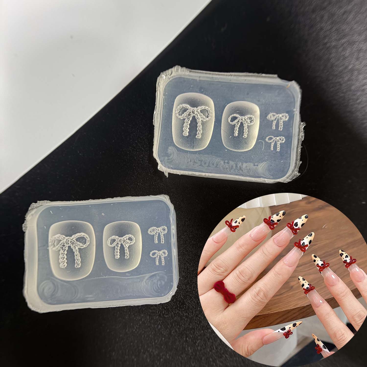 Cetakan Silikon 3D Bentuk Pita - Art Craft Template ulasan dan harga