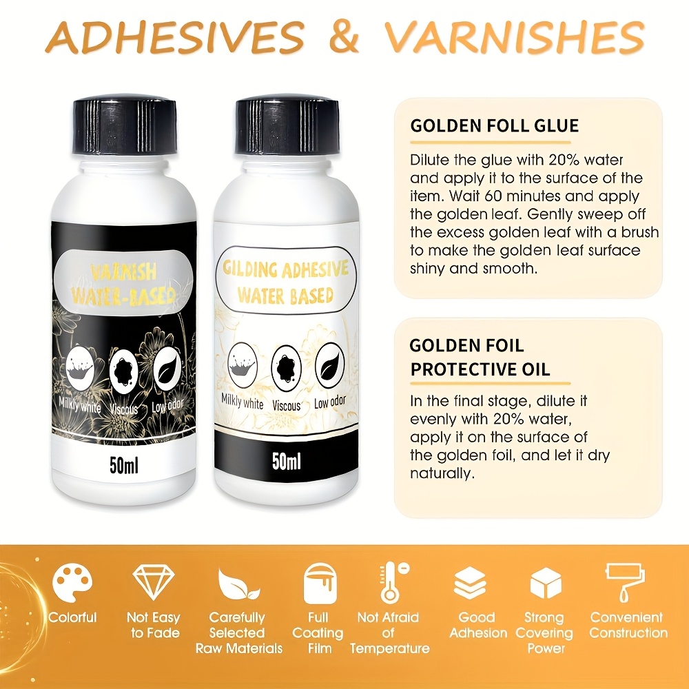 50ml+50ml Lem Daun Emas, mence - Art Craft Using Leaves ulasan dan harga