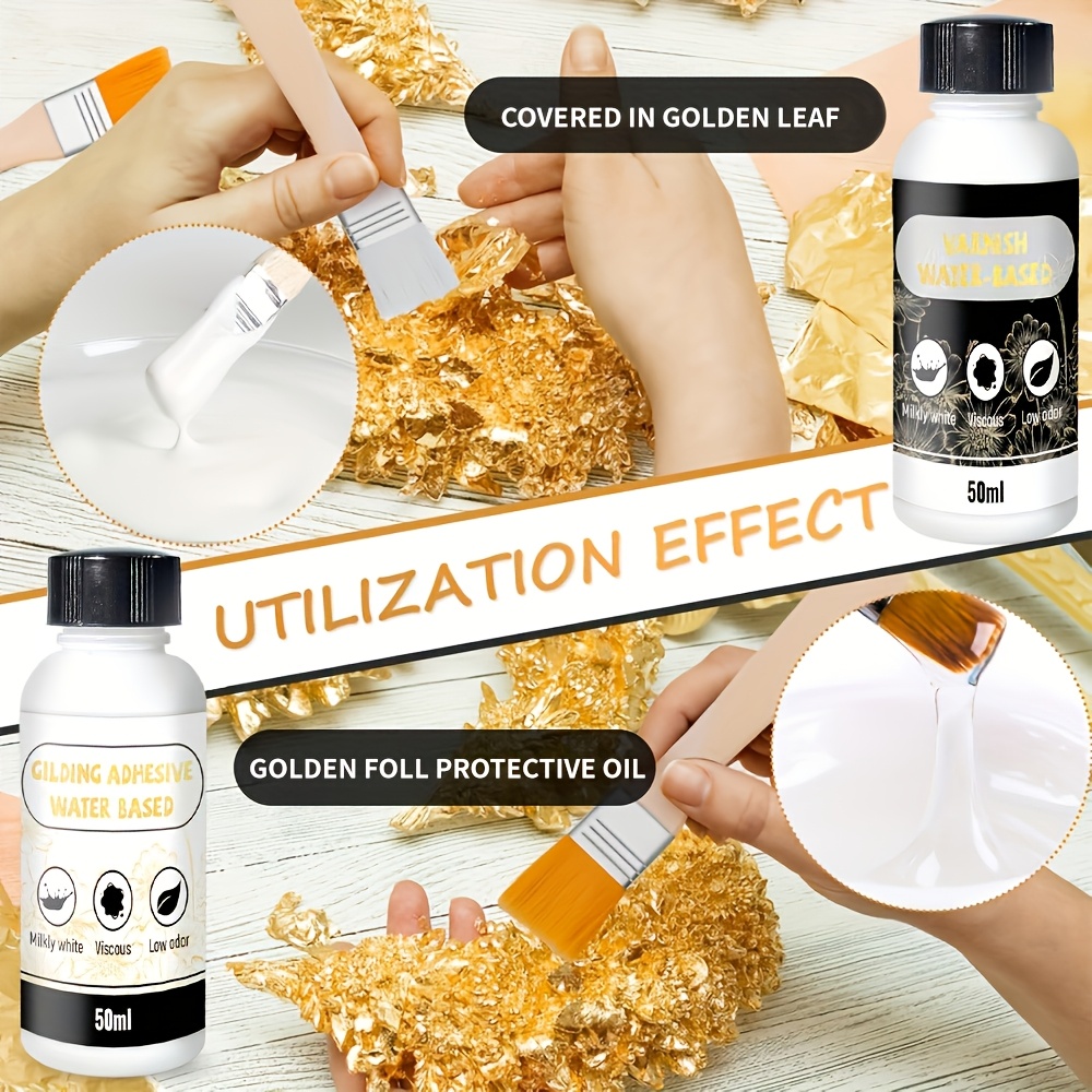 50ml+50ml Lem Daun Emas, mence - Art Craft Using Leaves ulasan dan harga