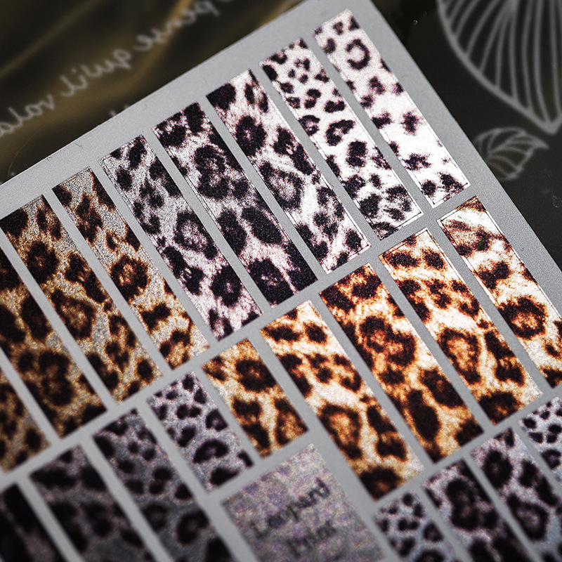 Stiker kuku motif macan tutul  - Light Art And Craft ulasan dan harga