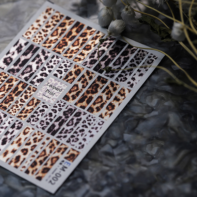 Stiker kuku motif macan tutul  - Light Art And Craft ulasan dan harga