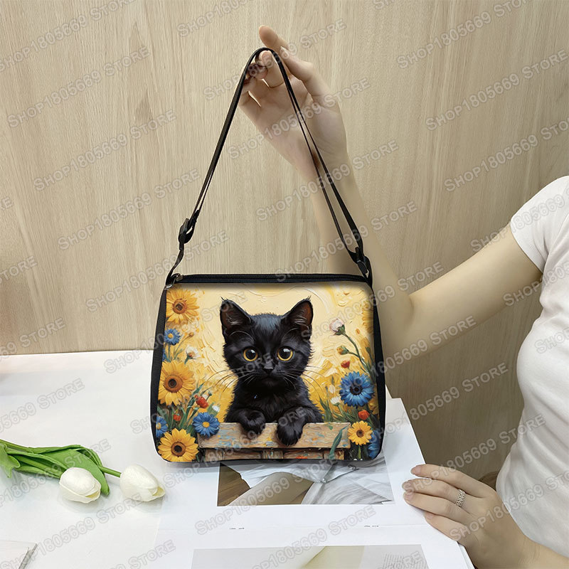 Tas bahu kucing hitam Van Gogh - Art Portfolio Bag ulasan dan harga