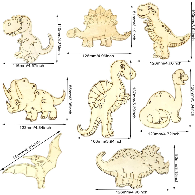 8/24 Buah Dinosaurus Kayu Belu - Art Craft Dinosaurs ulasan dan harga