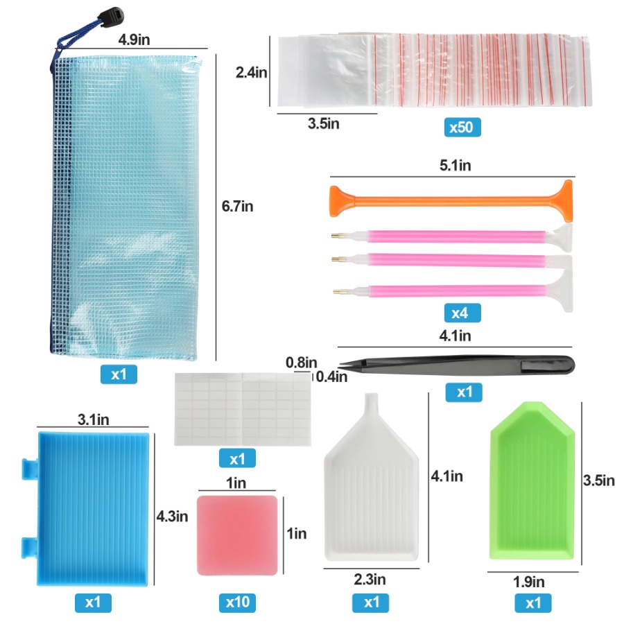 70pcs Peralatan Aksesoris Luki - Art Craft Kit ulasan dan harga